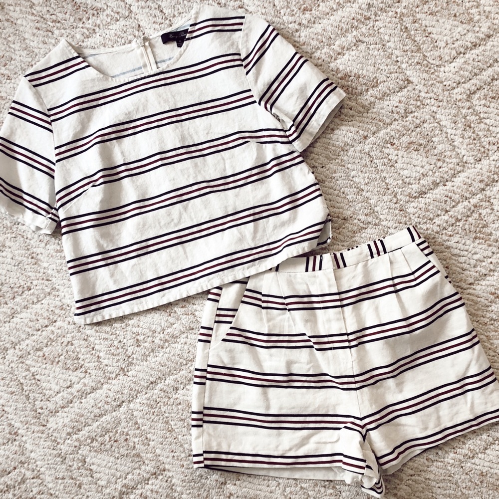 Honey Punch Striped Two Piece Set